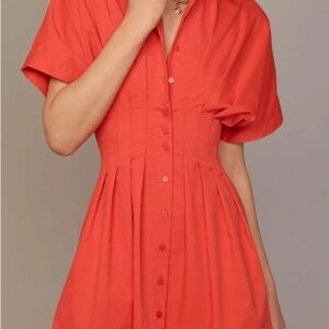 Anthropologie Orange Mini Dress
